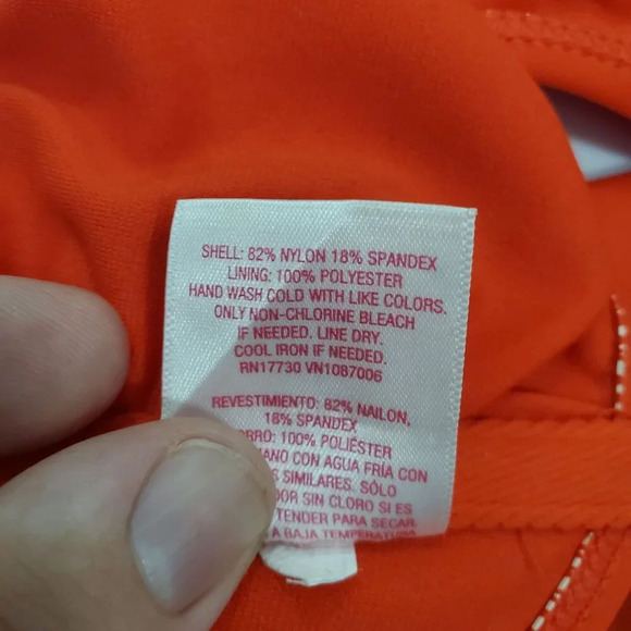 Xhilaration Women's Red Basic Tie Back Halter Neck Bandeau Bikini Top Size M - Picture 4 of 6